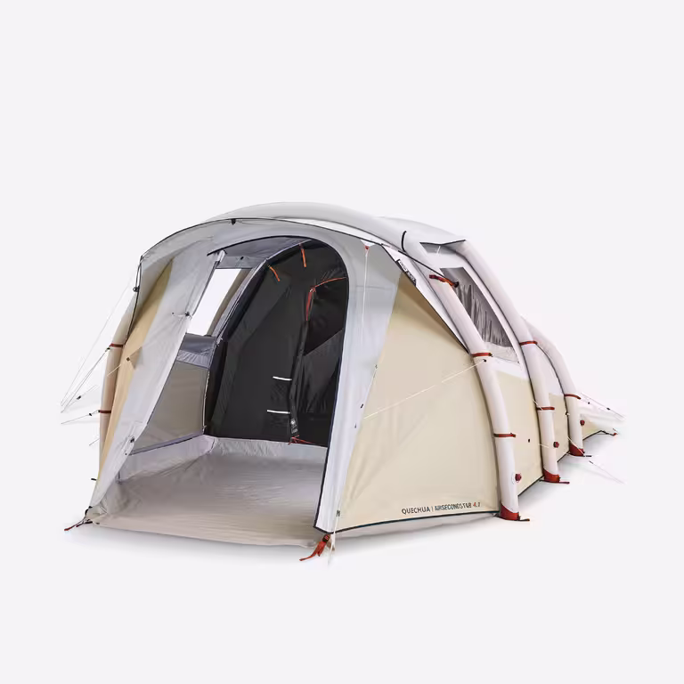 QUECHUA Tenda Berkemah Dapat Dipompa Air Seconds 4.1 F&B 4 Orang 1 Kamar