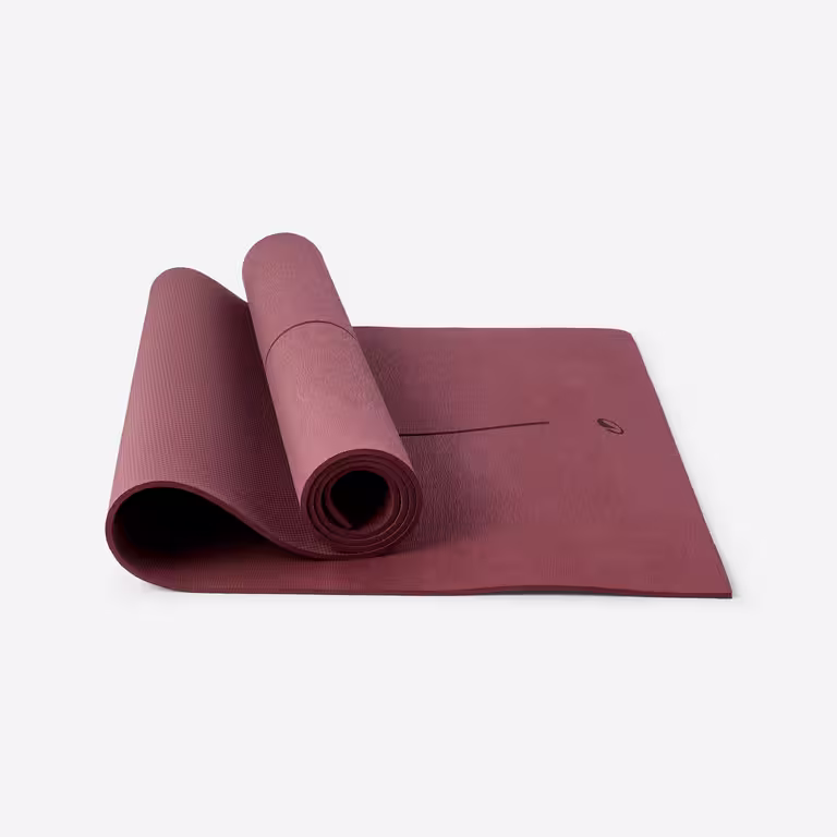DOMYOS Matras Yoga Begginer Grip dan Comfort - Maroon