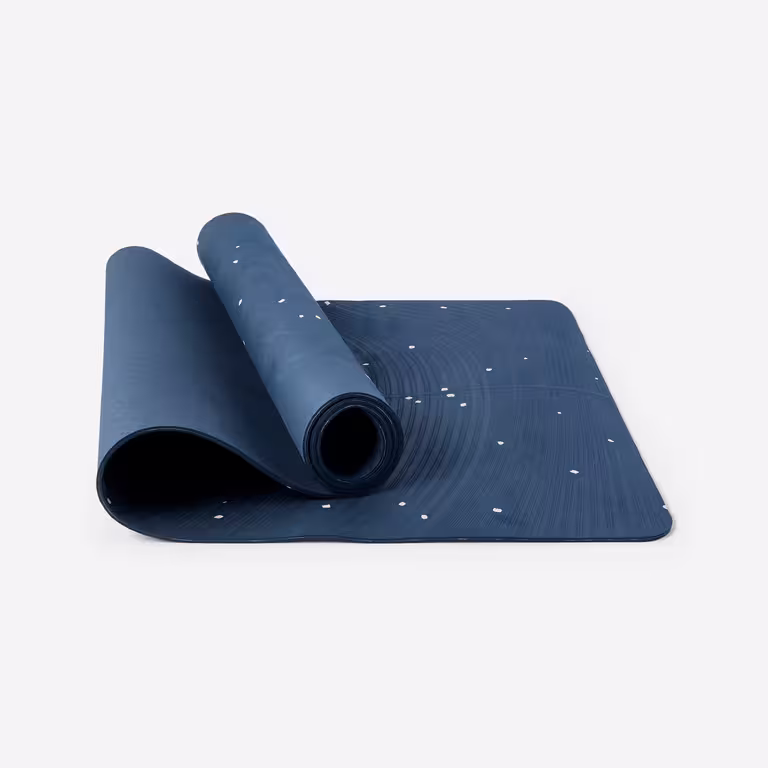 KIMJALY Matras Yoga Ringan 20% Material Daur Ulang 185 x 61 cm x 5 mm - Biru Dongker