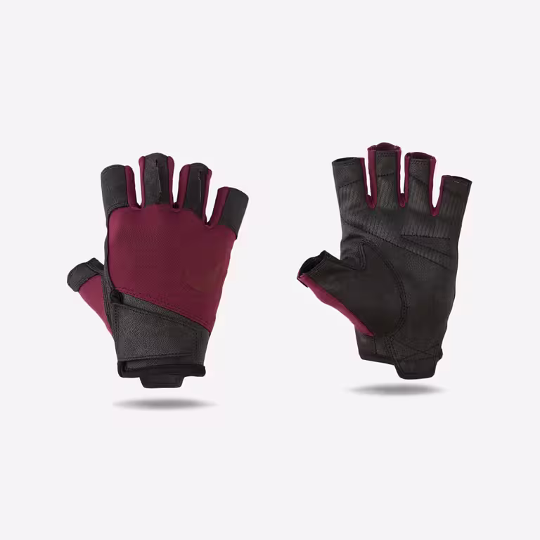 Domyos Sarung Tangan Fitness Durable - Burgundy/Hitam