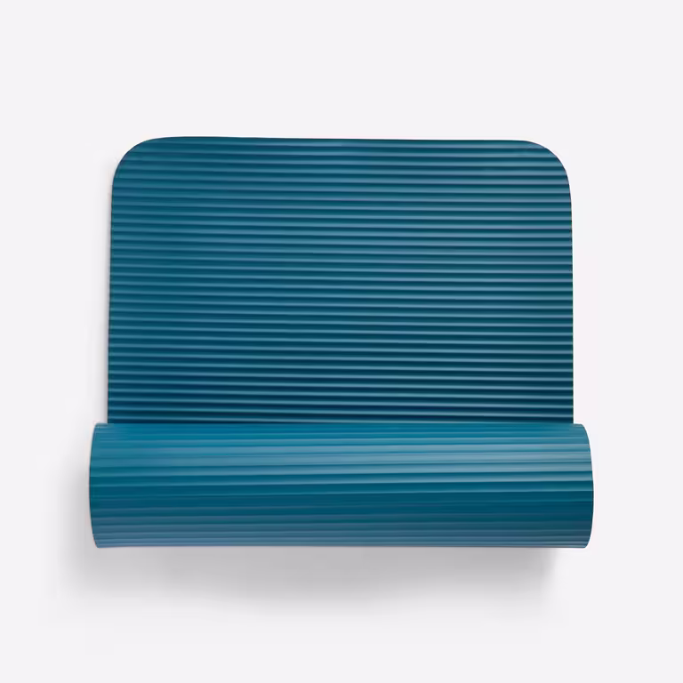 DOMYOS Matras Latihan Pilates Comfort 10 mm Ukuran S - Biru